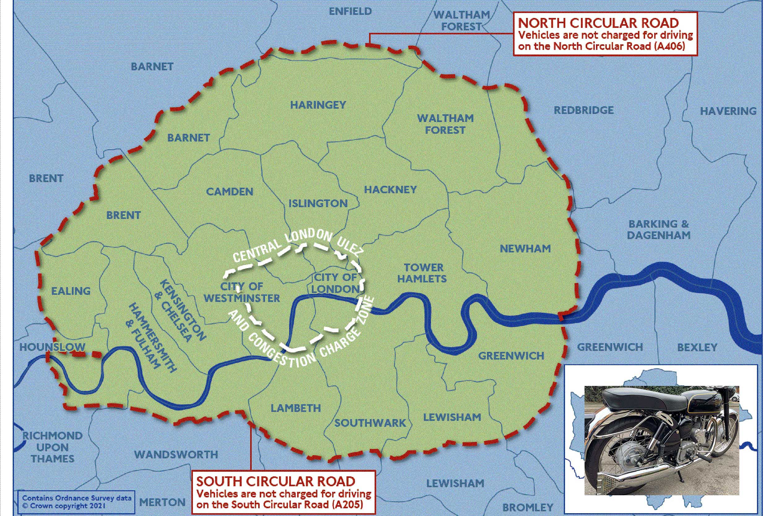London ULEZ boundary map