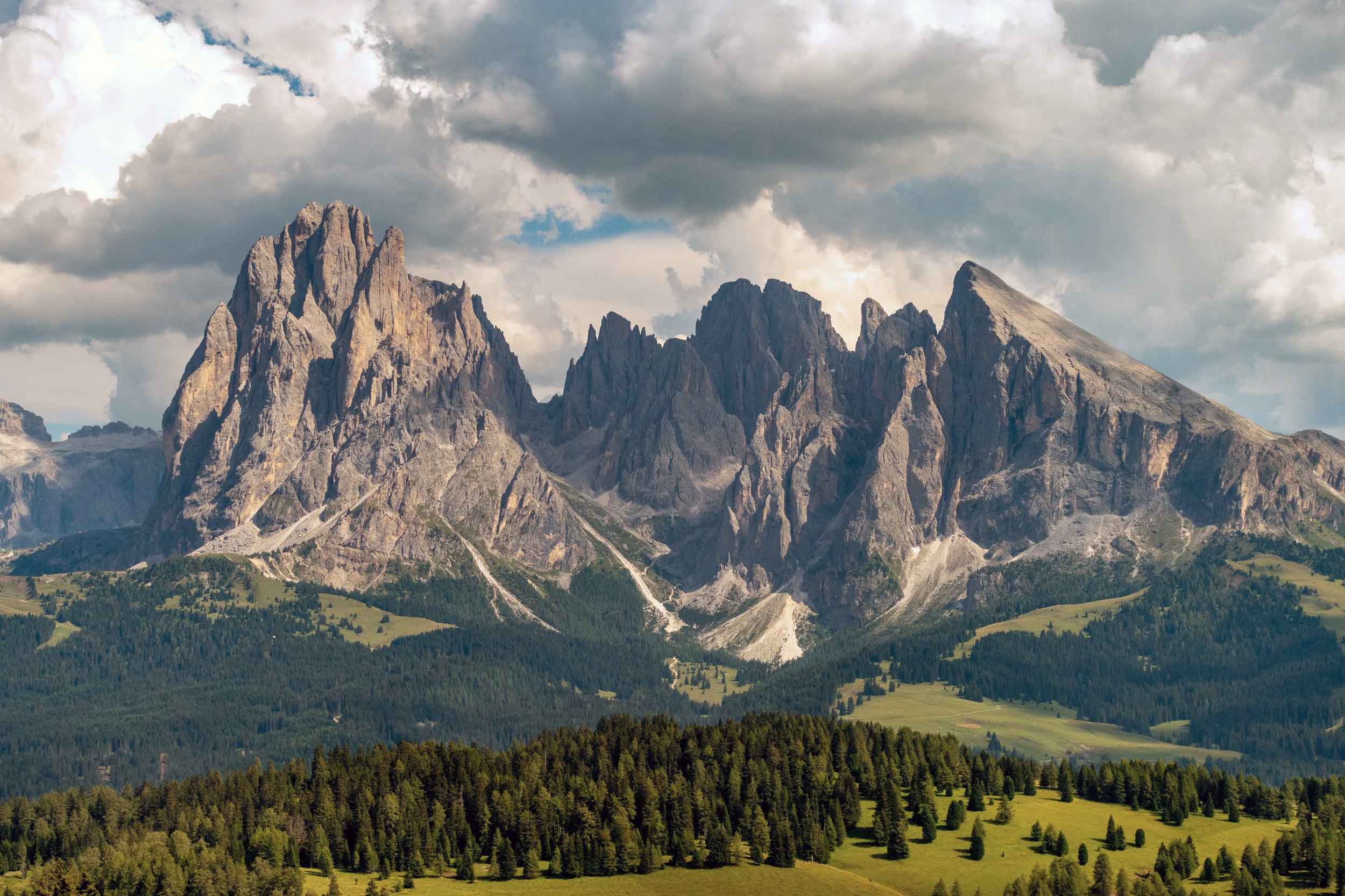Riding in the Dolomite Mountains, Italy