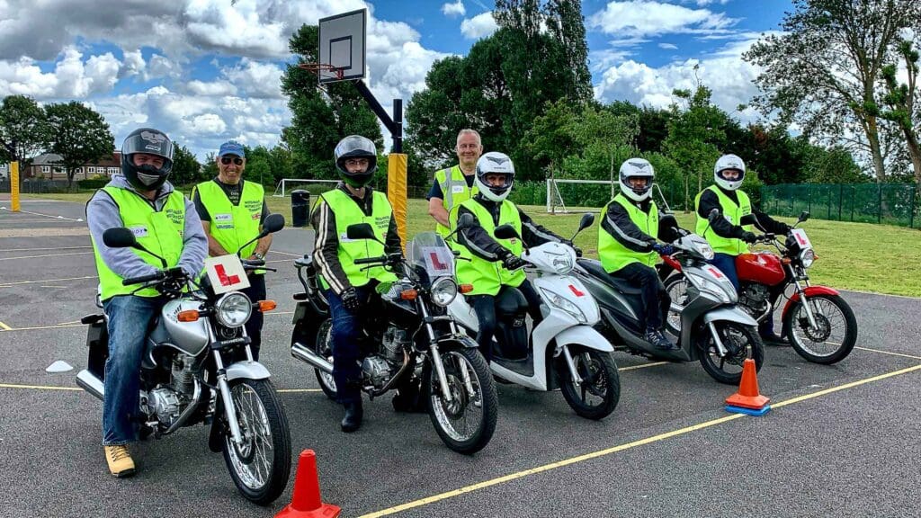 Compulsory Basic Training (CBT) is the first stage for new riders. Photo: Book CBT Now