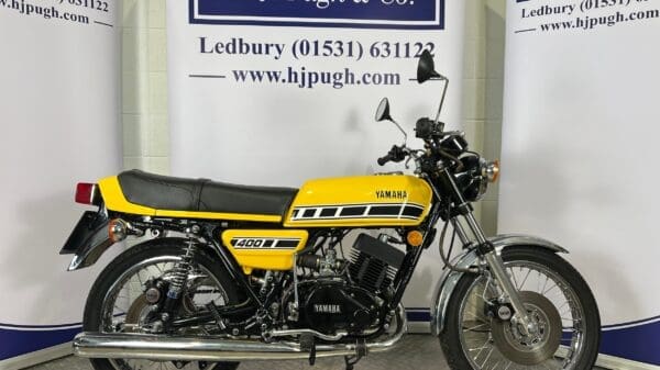 1977 Yamaha RD400 for sale at H J Pugh auction 1 June 2024