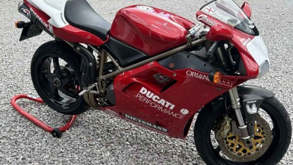 Ducati 916 Carl Fogarty Replica, #105 of the 202 examples produced.