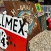 Enamel signs at automobilia auction